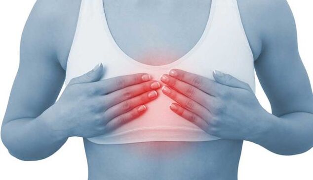 A dor no esternón diante é un sinal de osteocondrose da columna vertebral torácica